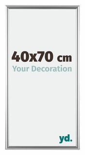 Bordeaux Plastique Cadre Photo 40x70cm Argent De face Mesure | Yourdecoration.fr