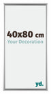 Bordeaux Plastique Cadre Photo 40x80cm Argent De face Mesure | Yourdecoration.fr