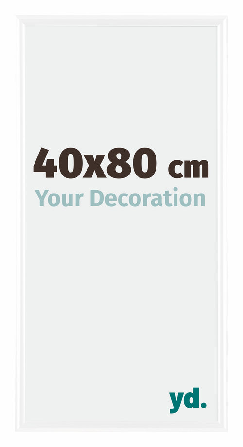 Bordeaux Plastique Cadre Photo 40x80cm Blanc Brillant De face Mesure | Yourdecoration.fr