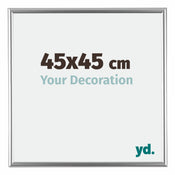 Bordeaux Plastique Cadre Photo 45x45cm Argent De face Mesure | Yourdecoration.fr