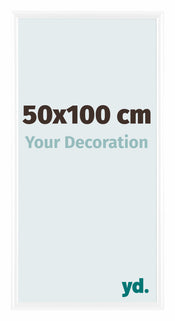 Bordeaux Plastique Cadre Photo 50x100cm Blanc Brillant De Face Mesure | Yourdecoration.fr