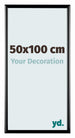 Bordeaux Plastique Cadre Photo 50x100cm Noir Brillant De Face Mesure | Yourdecoration.fr