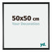 Bordeaux Plastique Cadre Photo 50x50cm Noir Très Brillant De face Mesure | Yourdecoration.fr