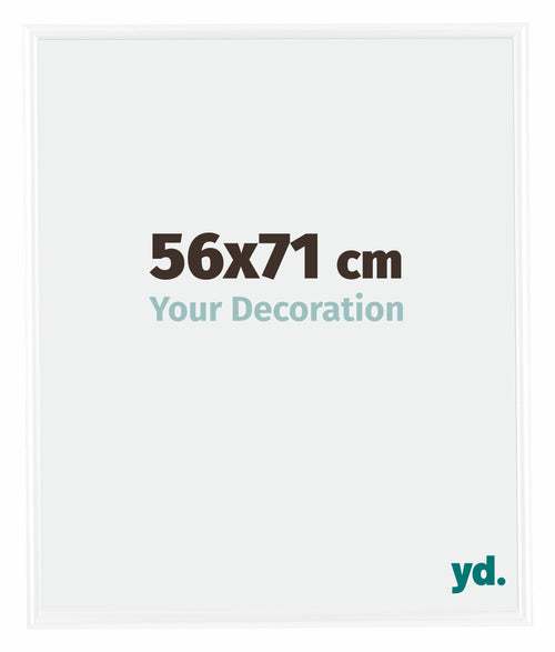 Bordeaux Plastique Cadre Photo 56x71cm Blanc Brillant De face Mesure | Yourdecoration.fr