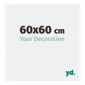 Bordeaux Plastique Cadre Photo 60x60cm Blanc Brillant De face Mesure | Yourdecoration.fr