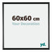 Bordeaux Plastique Cadre Photo 60x60cm Noir Très Brillant De face Mesure | Yourdecoration.fr