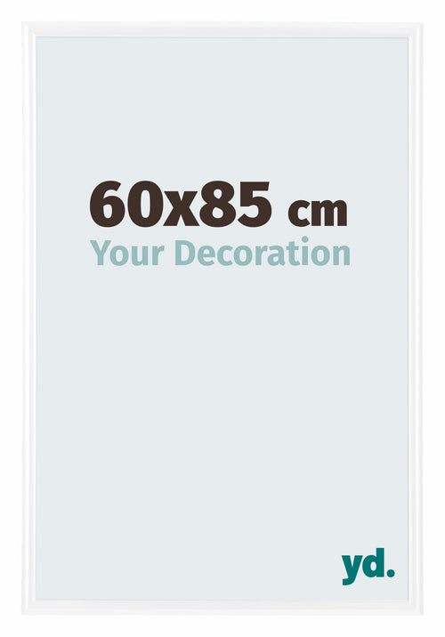 Bordeaux Plastique Cadre Photo 60x85cm Blanc Brillant De Face Mesure | Yourdecoration.fr