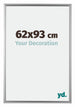 Bordeaux Plastique Cadre Photo 62x93cm Argent De face Mesure | Yourdecoration.fr