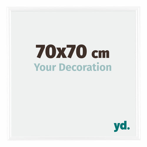 Bordeaux Plastique Cadre Photo 70x70cm Blanc Brillant De face Mesure | Yourdecoration.fr