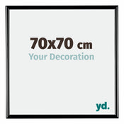 Bordeaux Plastique Cadre Photo 70x70cm Noir Très Brillant De face Mesure | Yourdecoration.fr