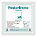 Cadre d'Affiche MDF 40x40cm Blanc Mat De Face Mesure | Yourdecoration.fr