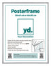 Cadre d'Affiche Plastique 30x40cm Argent De Face Mesure | Yourdecoration.fr