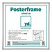 Cadre d'Affiche Plastique 40x40cm Argent De Face Mesure | Yourdecoration.fr