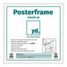 Cadre d'Affiche Plastique 40x40cm Blanc Brillant De Face Mesure | Yourdecoration.fr