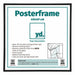 Cadre d'Affiche Plastique 40x40cm Noir Mat De Face Mesure | Yourdecoration.fr