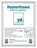 Cadre d'Affiche Plastique 60x80cm Argent De Face Mesure | Yourdecoration.fr