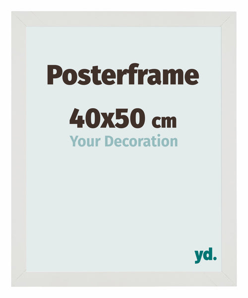 Cadre de affiche 40x50cm Blanc Mat MDF Parma Mesure | Yourdecoration.fr