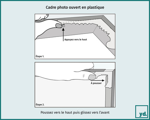 Cadre photo en plastique ouvert | Yourdecoration.fr