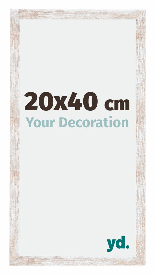 Catania MDF Cadre Photo 20x40cm White Wash Mesure| Yourdecoration.fr