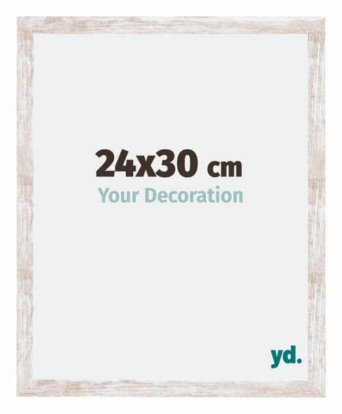 Catania MDF Cadre Photo 24x30cm White Wash Mesure| Yourdecoration.fr