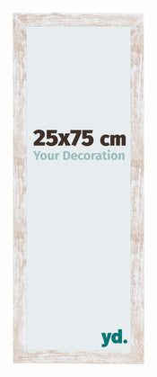 Catania MDF Cadre Photo 25x75cm White Wash De Face Mesure | Yourdecoration.fr