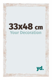 Catania MDF Cadre Photo 33x48cm White Wash De Face Mesure | Yourdecoration.fr