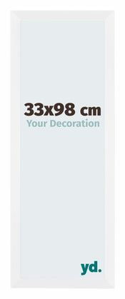 Catania MDF Cadre Photo 33x98cm Blanc De Face Mesure | Yourdecoration.fr