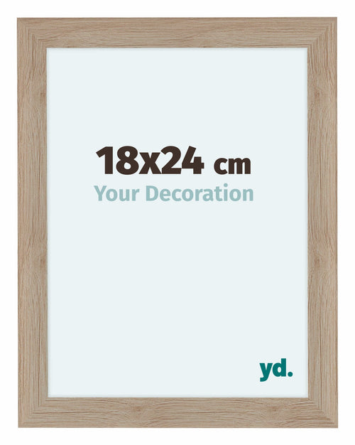 Como MDF Cadre Photo 18x24cm Chene Clair De Face Mesure | Yourdecoration.fr