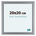 Como MDF Cadre Photo 20x20cm Argent Mat De Face Mesure | Yourdecoration.fr