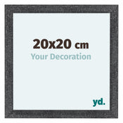 Como MDF Cadre Photo 20x20cm Gris Patine De Face Mesure | Yourdecoration.fr