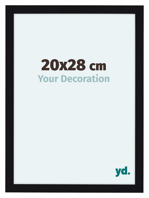 Como MDF Cadre Photo 20x28cm Noir Brillant De Face Mesure | Yourdecoration.fr