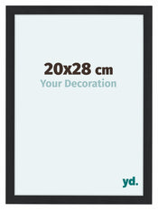 Como MDF Cadre Photo 20x28cm Noir Grain De Bois De Face Mesure | Yourdecoration.fr