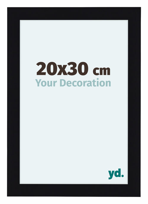 Como MDF Cadre Photo 20x30cm Noir Brillant De Face Mesure | Yourdecoration.fr