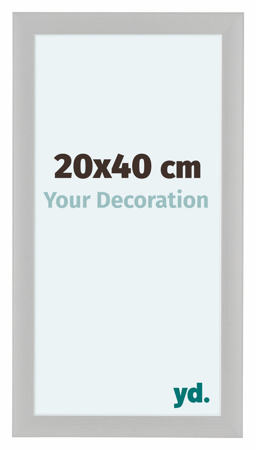 Como MDF Cadre Photo 20x40cm Blanc Grain de Bois De Face Mesure | Yourdecoration.fr