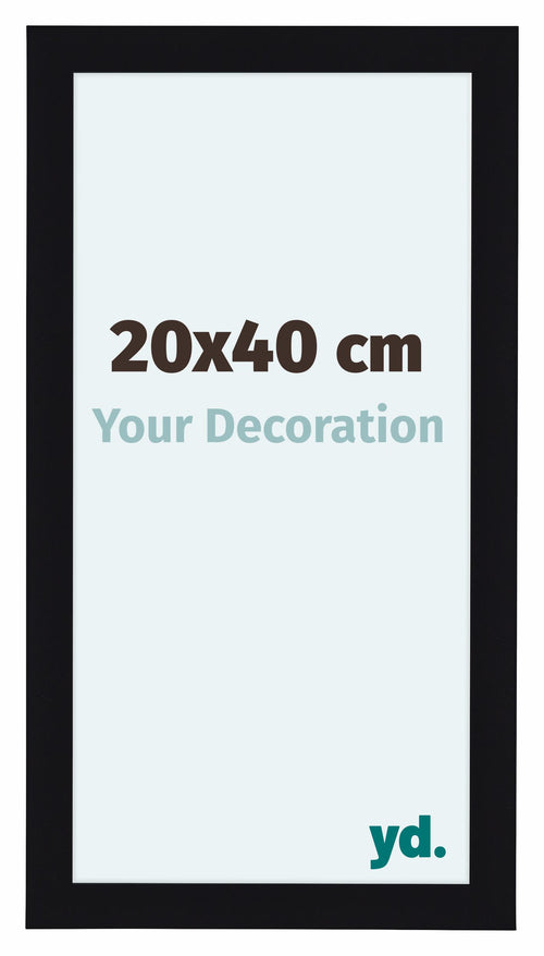 Como MDF Cadre Photo 20x40cm Noir Brillant De Face Mesure | Yourdecoration.fr