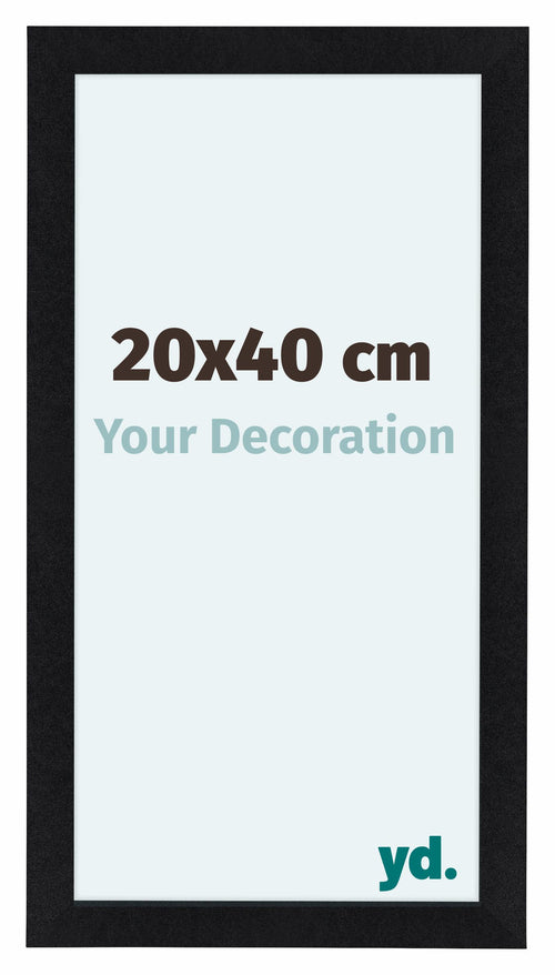 Como MDF Cadre Photo 20x40cm Noir Mat De Face Mesure | Yourdecoration.fr