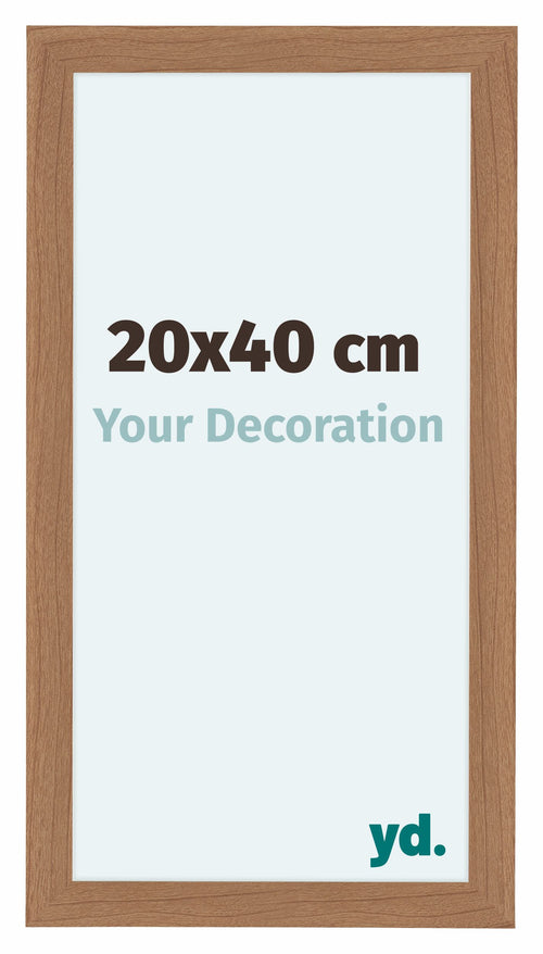 Como MDF Cadre Photo 20x40cm Noyer Clair De Face Mesure | Yourdecoration.fr