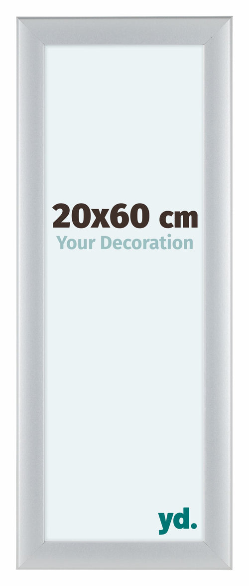 Como MDF Cadre Photo 20x60cm Argent Mat De Face Mesure | Yourdecoration.fr