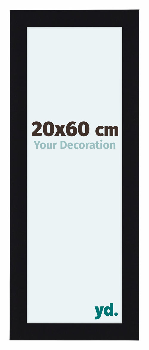 Como MDF Cadre Photo 20x60cm Noir Brillant De Face Mesure | Yourdecoration.fr