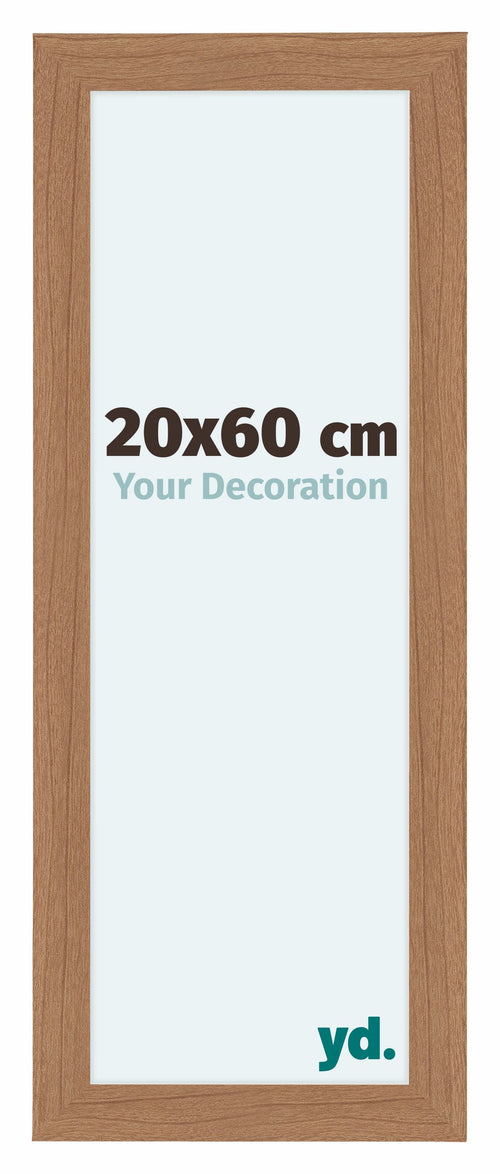 Como MDF Cadre Photo 20x60cm Noyer Clair De Face Mesure | Yourdecoration.fr