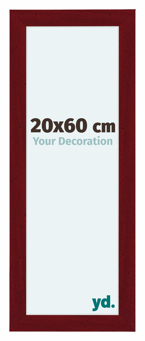 Como MDF Cadre Photo 20x60cm Vin Rouge Patine De Face Mesure | Yourdecoration.fr