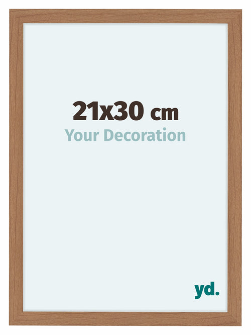 Como MDF Cadre Photo 21x30cm Noyer Clair De Face Mesure | Yourdecoration.fr