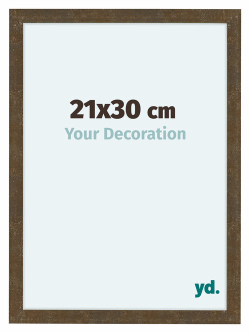 Como MDF Cadre Photo 21x30cm Or Antique De Face Mesure | Yourdecoration.fr