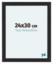 Como MDF Cadre Photo 24x30cm Noir Grain De Bois De Face Mesure | Yourdecoration.fr