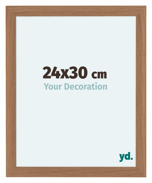 Como MDF Cadre Photo 24x30cm Noyer Clair De Face Mesure | Yourdecoration.fr