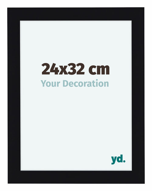 Como MDF Cadre Photo 24x32cm Noir Brillant De Face Mesure | Yourdecoration.fr