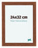 Como MDF Cadre Photo 24x32cm Noyer De Face Mesure | Yourdecoration.fr