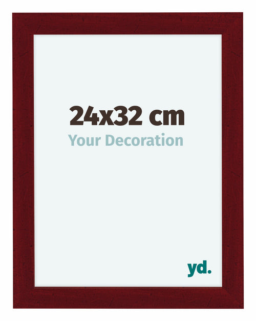 Como MDF Cadre Photo 24x32cm Vin Rouge Patine De Face Mesure | Yourdecoration.fr