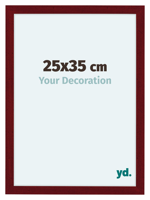 Como MDF Cadre Photo 25x35cm Vin Rouge Patine De Face Mesure | Yourdecoration.fr