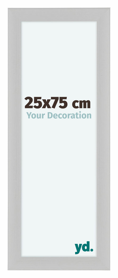 Como MDF Cadre Photo 25x75cm Blanc Grain de Bois De Face Mesure | Yourdecoration.fr